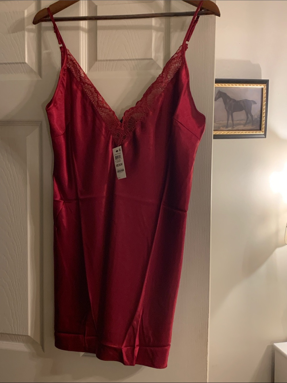 Inc Lace-Trim V-Neck Camisole - Burgundy